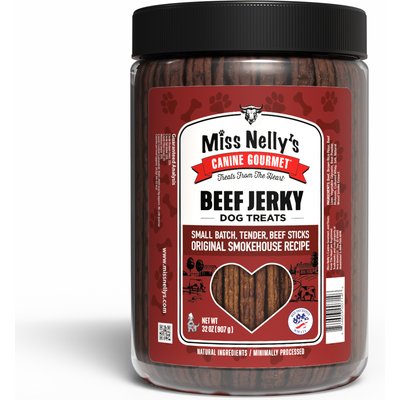 Miss Nelly's Miss Nelly's Canine Gourmet Beef Sticks Jerky Dog Treats, 32-oz jar