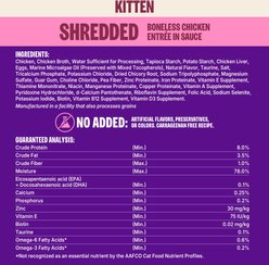 Wellness CORE Signature Selects Kitten Boneless Chicken & Chicken Liver Protein-Rich Grain-Free Shredded, 2.8-oz can, case of 12 slide 2 of 9