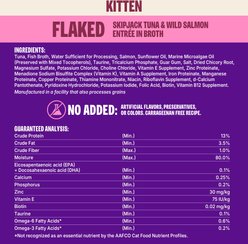 Wellness CORE Signature Selects Kitten Skipjack Tuna & Wild Salmon Protein Rich Grain-Free Flaked Wet Cat Food, 2.8-oz can, case of 12 slide 2 of 9