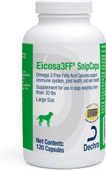 Eicosa3FF SnipCaps Skin & Coat Health Softgel Supplement for Dogs, Large, 120 count