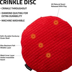 Playology Beef Scented Crinkle Disc Plush Dog Toy, Jumbo slide 2 of 6