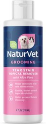 NaturVet Tear Stain Topical Remover Grooming Aid for Dogs & Cats, 4-fl oz