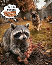 Kseroo Bacon Flavored Realistic Textured Teething Dog Chew Toy, Brown, 3 count slide 2 of 9