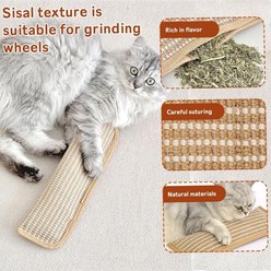 Kseroo Refillable Catnip Kicker Pillows, Sisal for Teething & Anxiety Relief Chew Exercise Scratchers Cat Toy, Brown slide 2 of 9