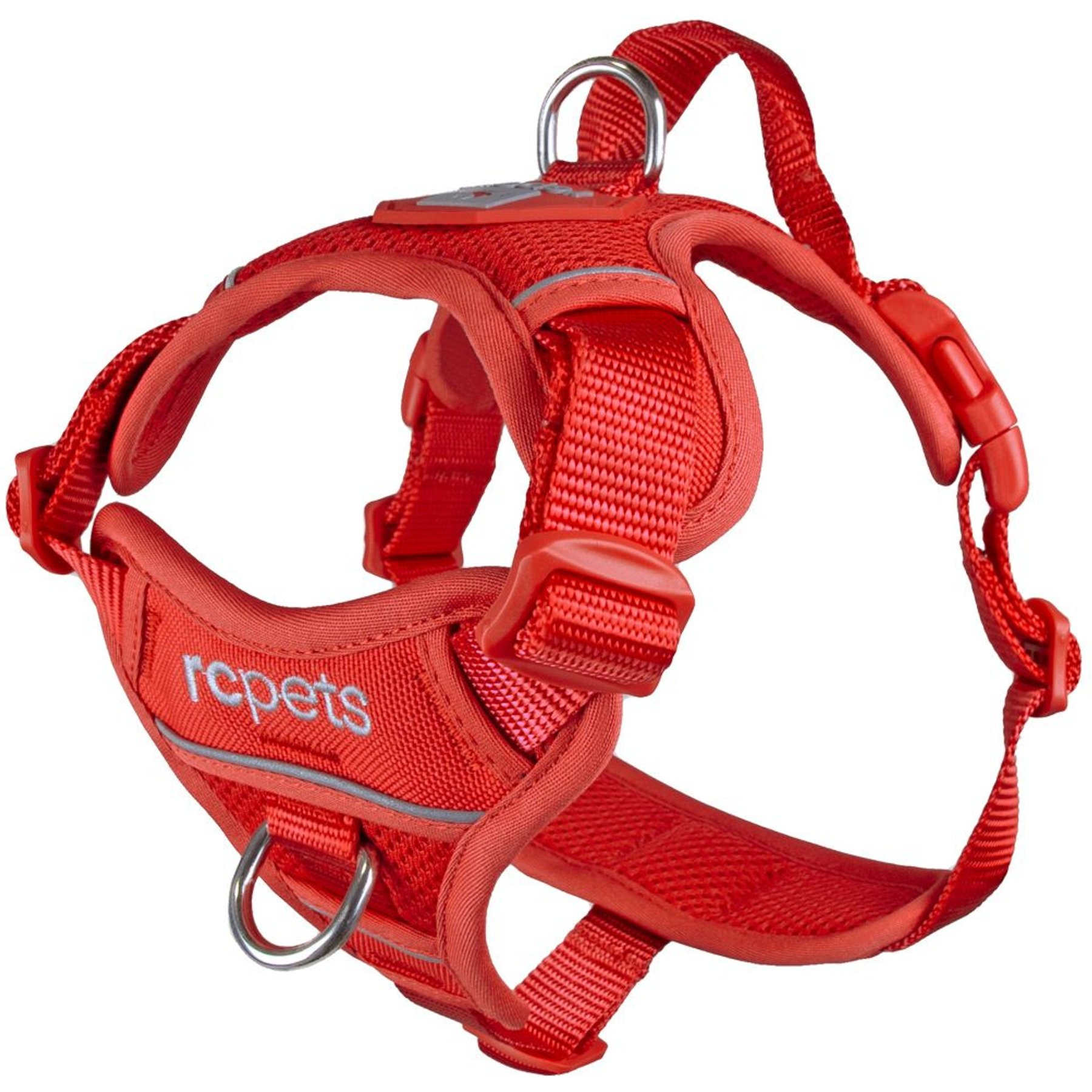 RC Pets Momentum Reflective Front & Back-Clip Dog Harness, Goji Berry, Small: 18 to 22-in chest