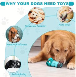 Kseroo Indestructible Beef Flavor Squeaky Tough Chewy Dog Toy, Blue slide 2 of 5