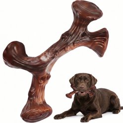 Kseroo Indestructible Bacon Flavor Bone Tough Chew Dog Toy, Brown