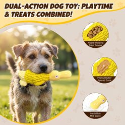 Kseroo Indestructible Crocodile Dog Toy Set, Yellow slide 2 of 6