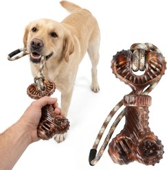 Kseroo Nylon + Rope Touch Chew Dog Toy, Brown