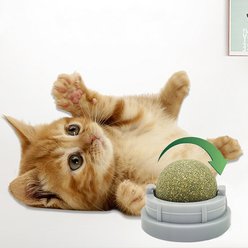 Kseroo Silvervine Balls, Edible Dental Cleaning Lick Treats Exercise Catnip Cat Toy, Grey