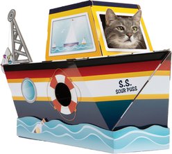 HappyCat Fishing Boat Scratcher Box Cat Toy