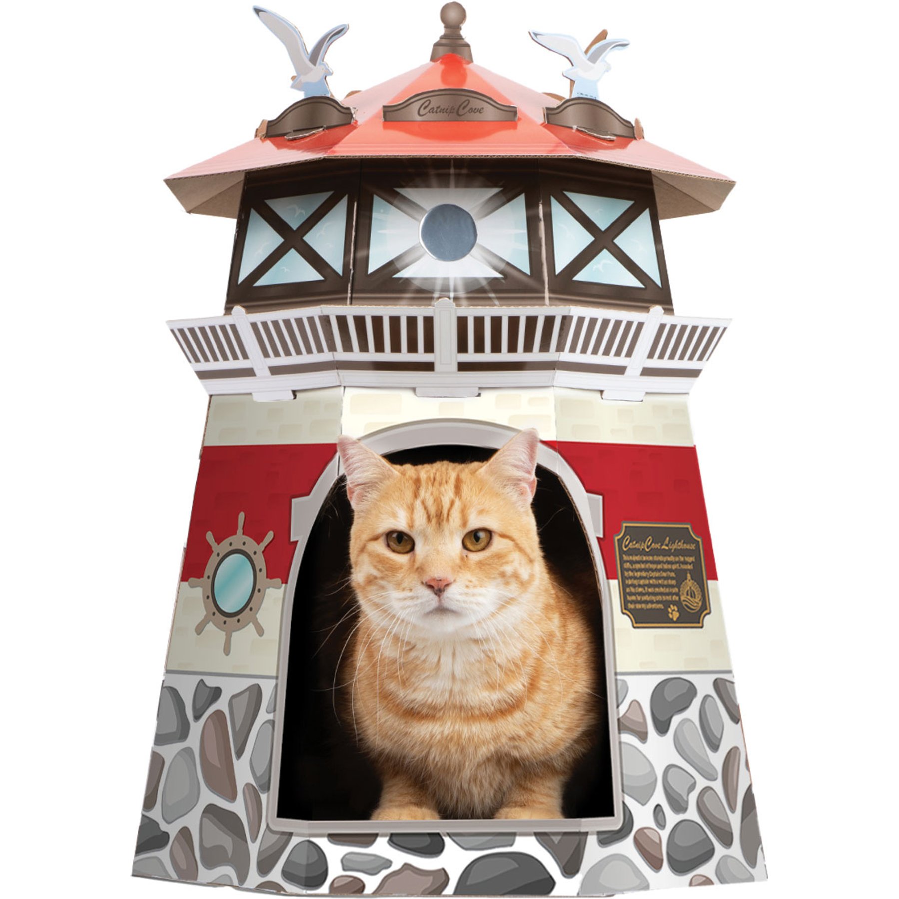 HappyCat Lighthouse Scratcher Box Cat Toy