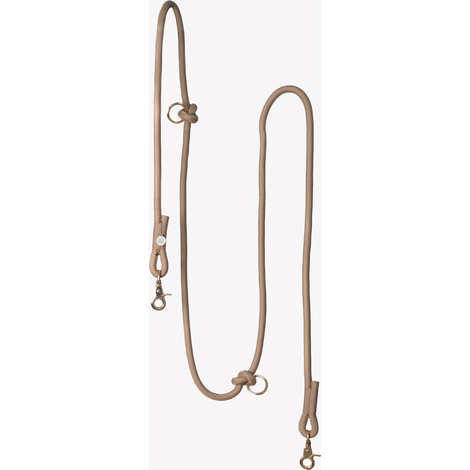 Furlou Hands Free Braided Dog Leash, Sand, 8-ft long, 0.5-in wide