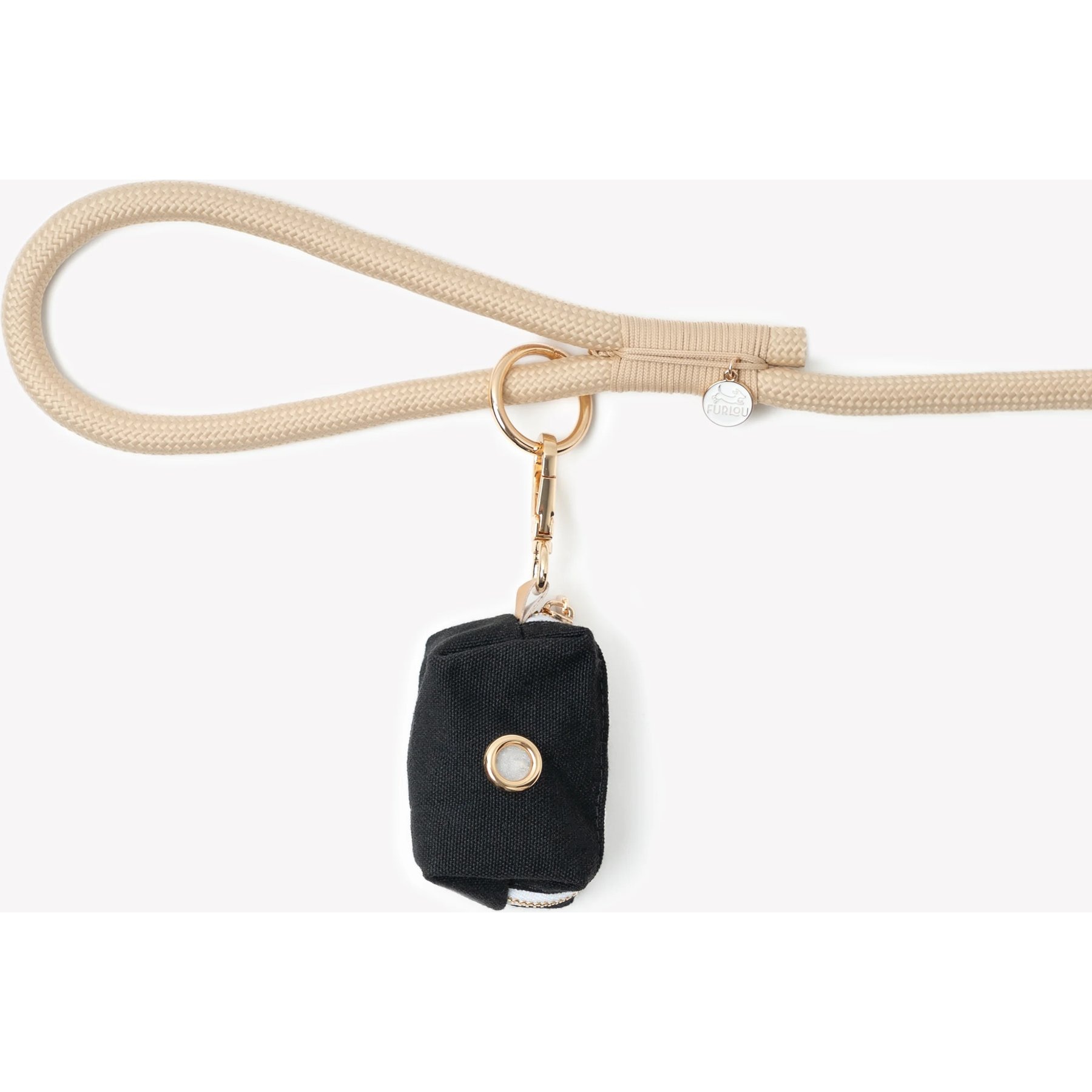 Furlou Dog Poop Bag Holder, Black, 5-ft long, 0.5-in wide