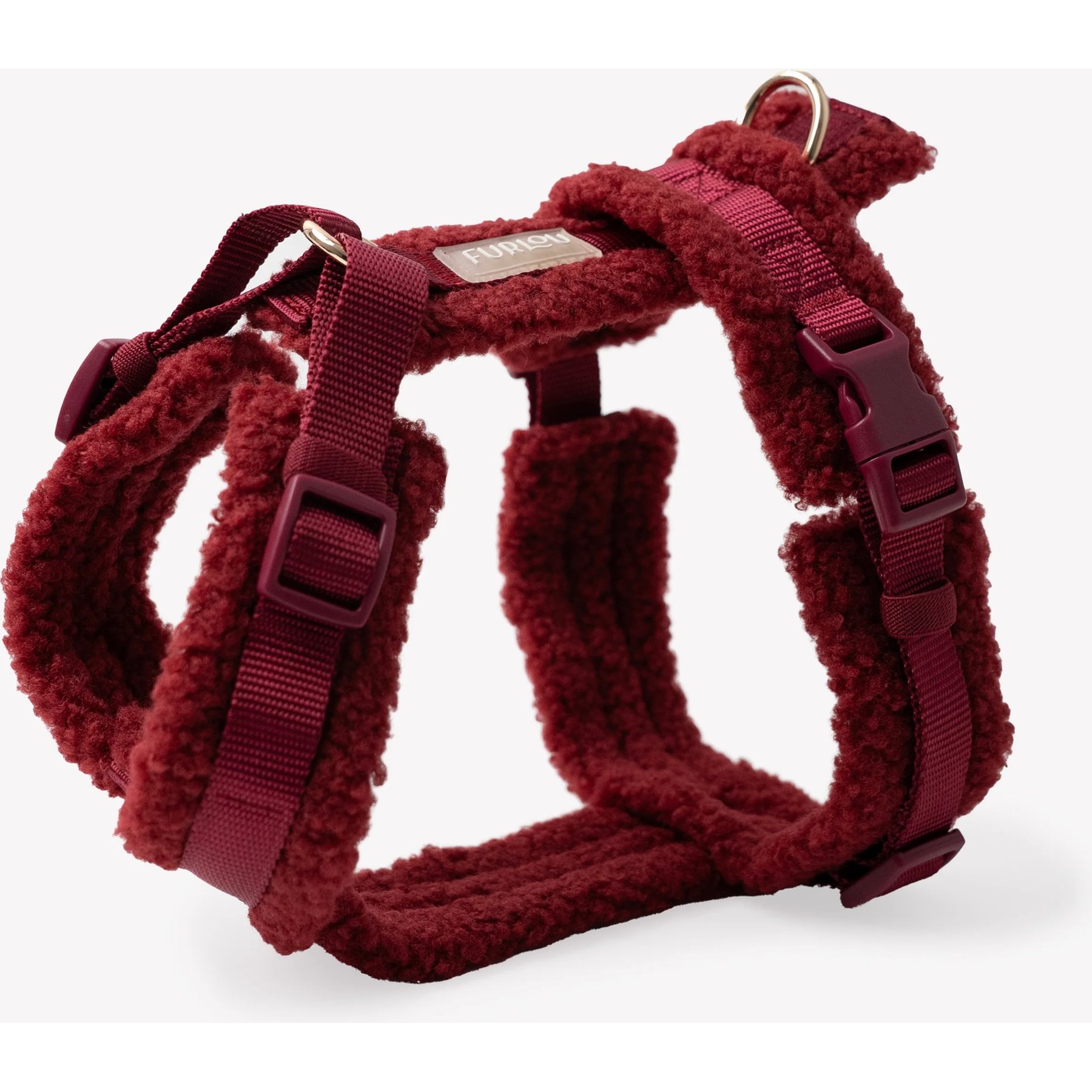 Furlou Sherpa Dog Harness, Bordeaux, Medium: 18.5 to 27.5-in chest