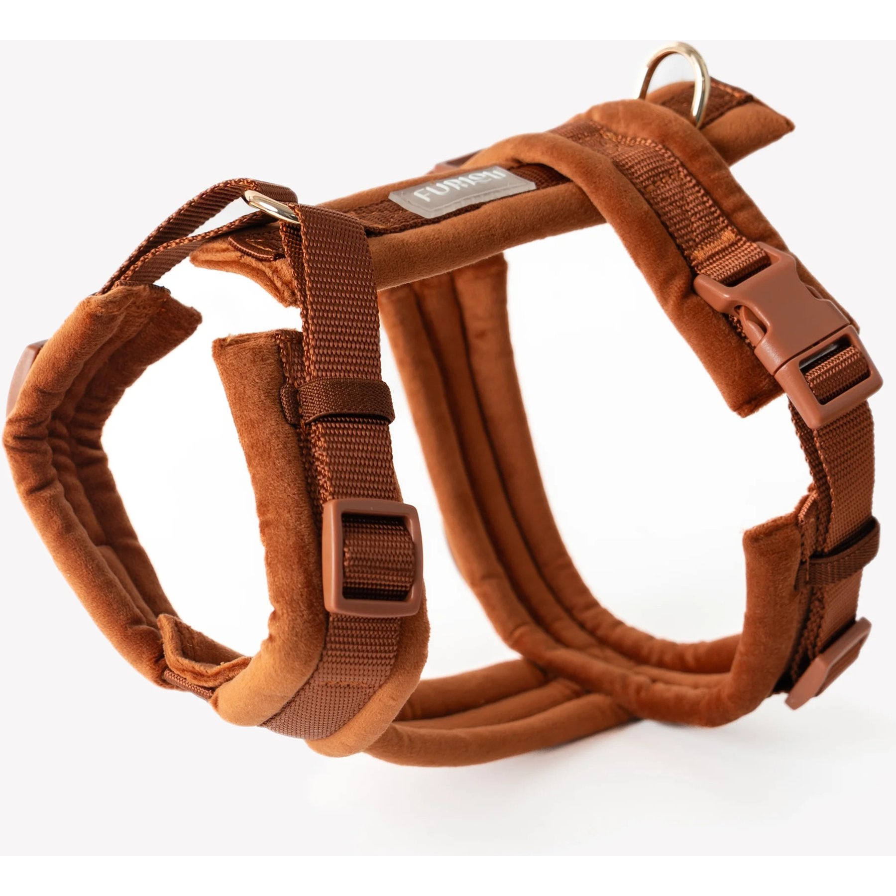 Furlou Velvet Dog Harness, Clay, Large: 24 to 37-in chest