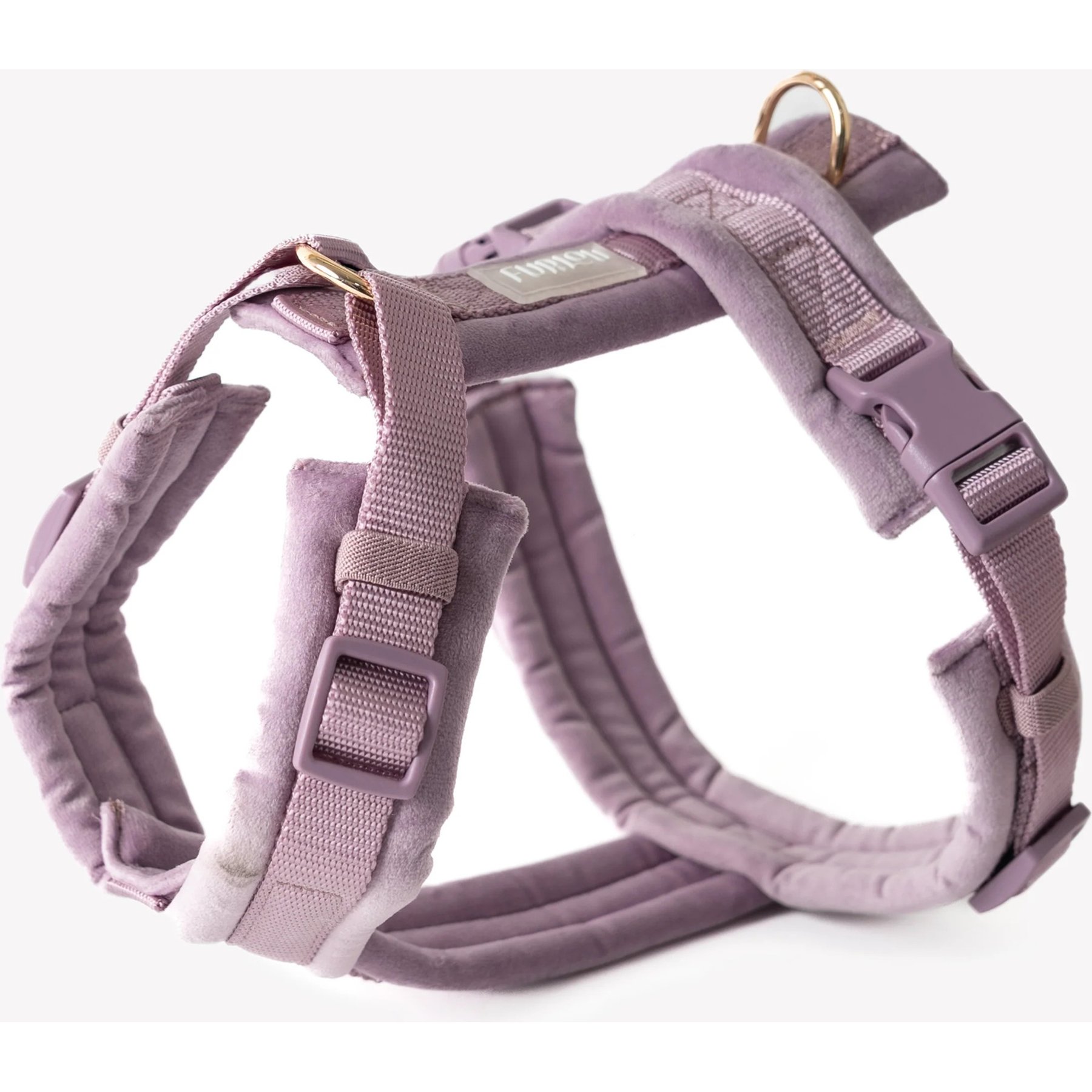 Furlou Velvet Dog Harness, Lilac, Small: 15 to 21.5-in chest