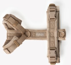 Furlou Velvet Dog Harness, Sand, Small: 15 to 21.5-in chest slide 2 of 4