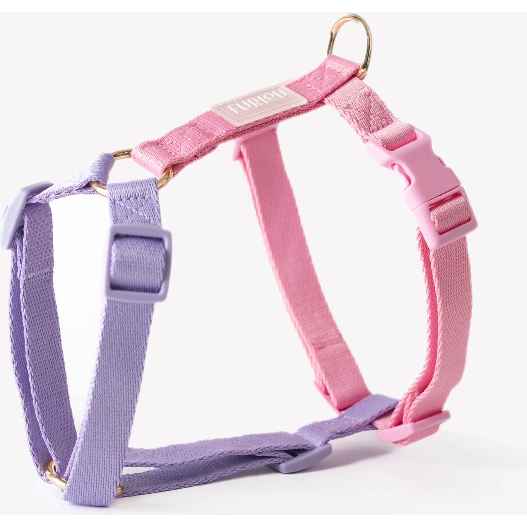 Furlou Nylon Dog Harness, Lavender & Pink, Small: 15 to 22-in chest