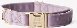 Furlou Velvet Dog Collar, Lilac, Medium: 13 to 20-in neck, 3/4-in wide
