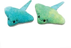 Crochet Kitty Sting Rays Cat Toy, Green, 4.5 x 3.75-in, 2 count