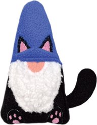 Crochet Kitty Gnome Kickin' Stick Cat Toy, Black, 6 x 5-in