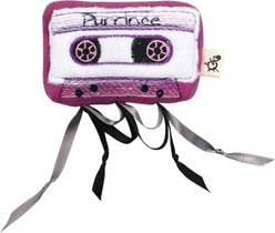 Crochet Kitty Eaten Cassette Tape Purrince Cat Toy, Purple, 4 x 2.5-in