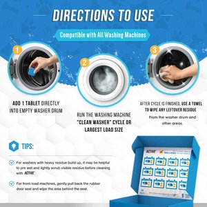 ACTIVE Washing Machine Cleaner, 24 count