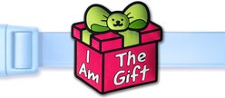 Jiby Dog Crew Lil Gifty Jiby Dog Charm Collar Accessory, Green/Red