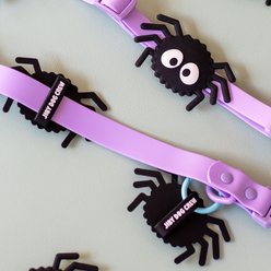 Jiby Dog Crew Sooty the Spider Jiby Dog Charm Collar Accessory, Black slide 2 of 9