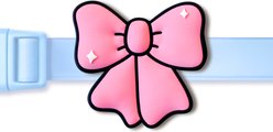 Jiby Dog Crew Ribbon Jiby Dog Collar Accessory, Pink