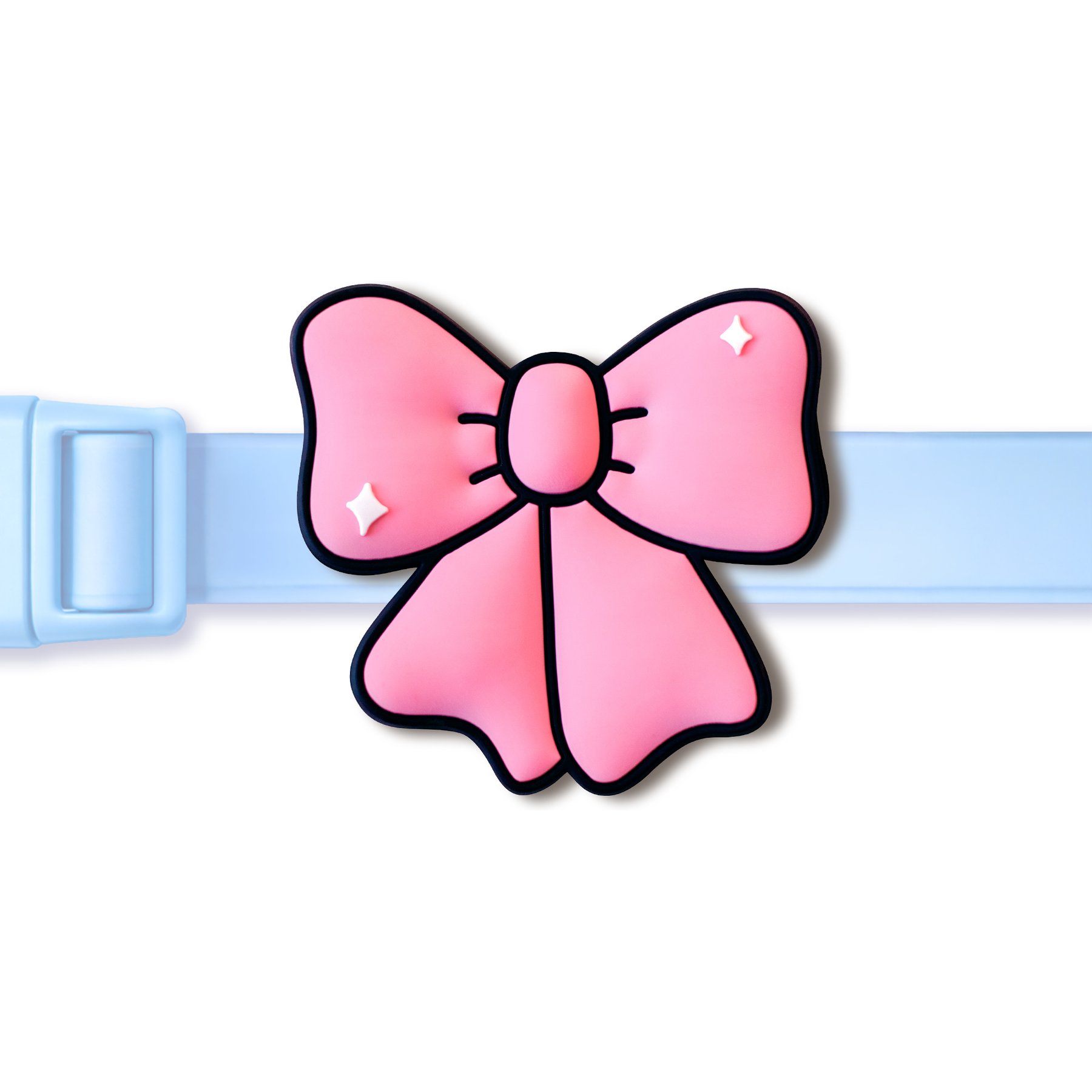 Jiby Dog Crew Ribbon Jiby Dog Collar Accessory, Pink