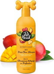 Pet Head Ultimutt Clean 3-in-1 Deep Cleaning Mango Scented Dog Shampoo, 16-fl oz bottle