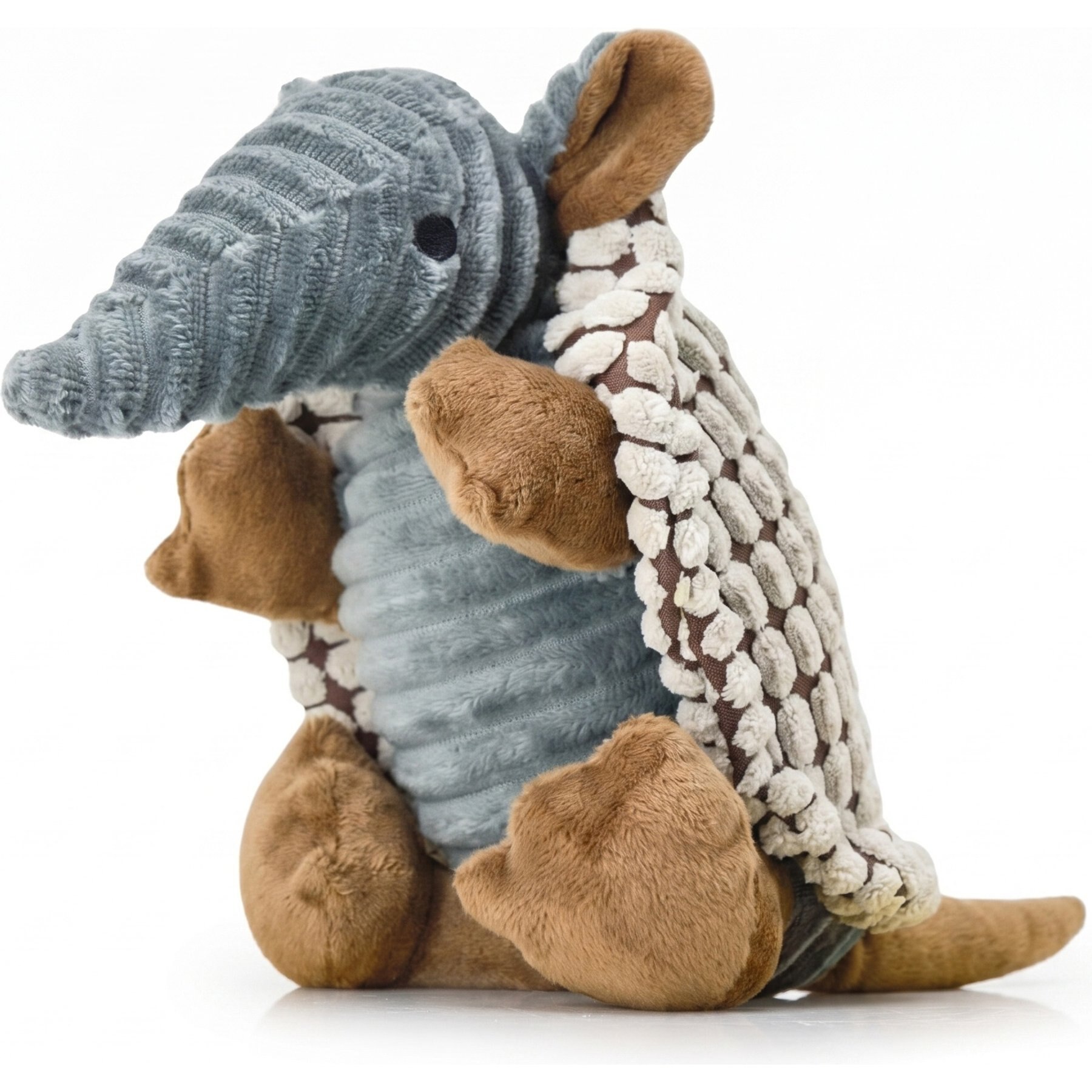 Kseroo Squeaky Armadillo Plush Dog Toy