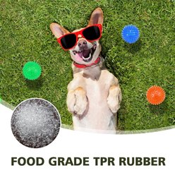 Kseroo Floating Spiky Squeaker Balls Dog Toys, 2.5-in, 3 count slide 2 of 7