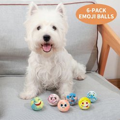 Kseroo Latex Squeaky Soft Interactive Fetch Chew Balls Dog Toy, 6 count slide 2 of 6