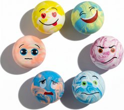 Kseroo Latex Squeaky Soft Interactive Fetch Chew Balls Dog Toy, 6 count