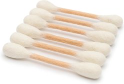 Kseroo Giant Q Tip Shaped Catnip Chew Cat Toys, Beige, 6 count