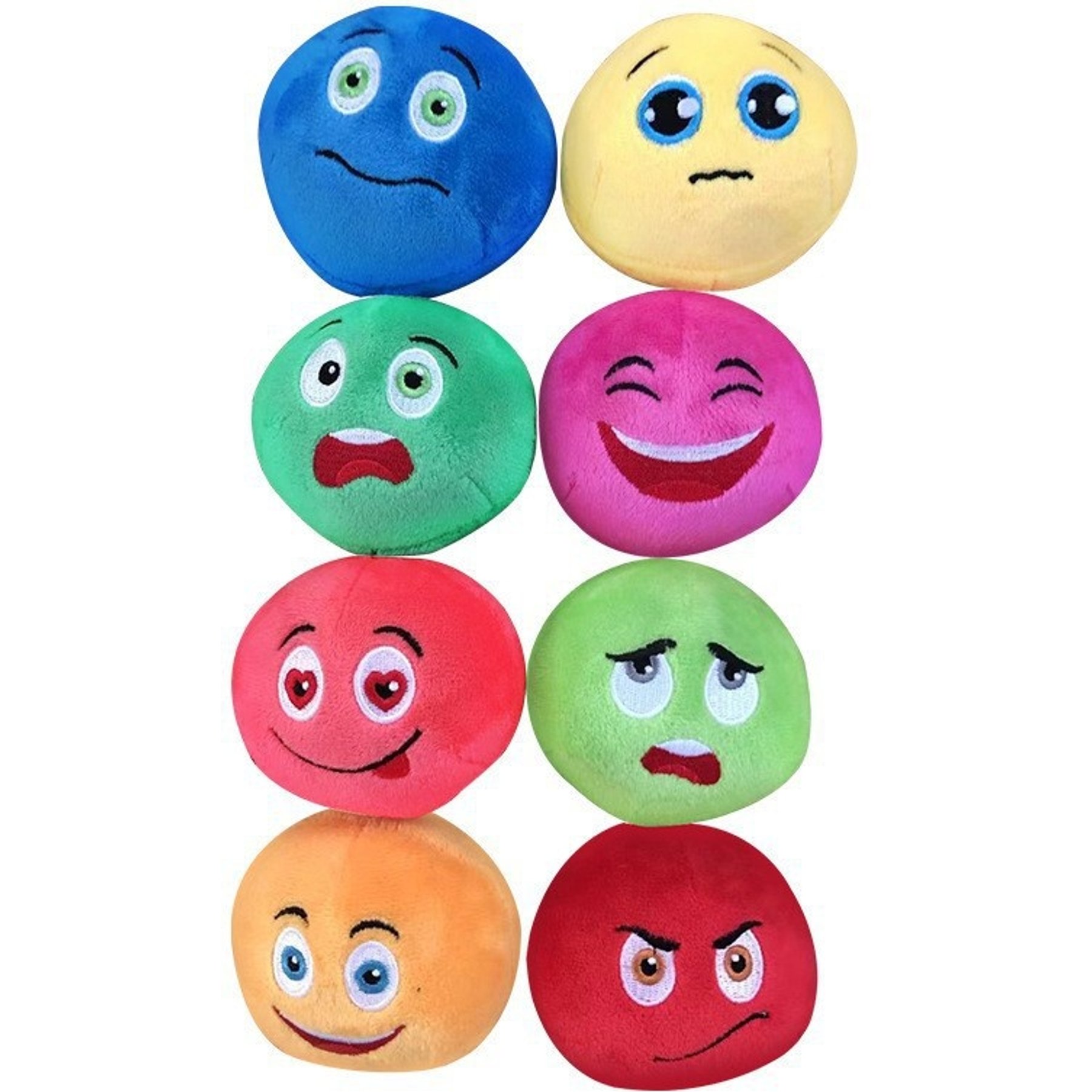 Kseroo Squeaky Plush Fetch Balls Dog Toy, 8 count