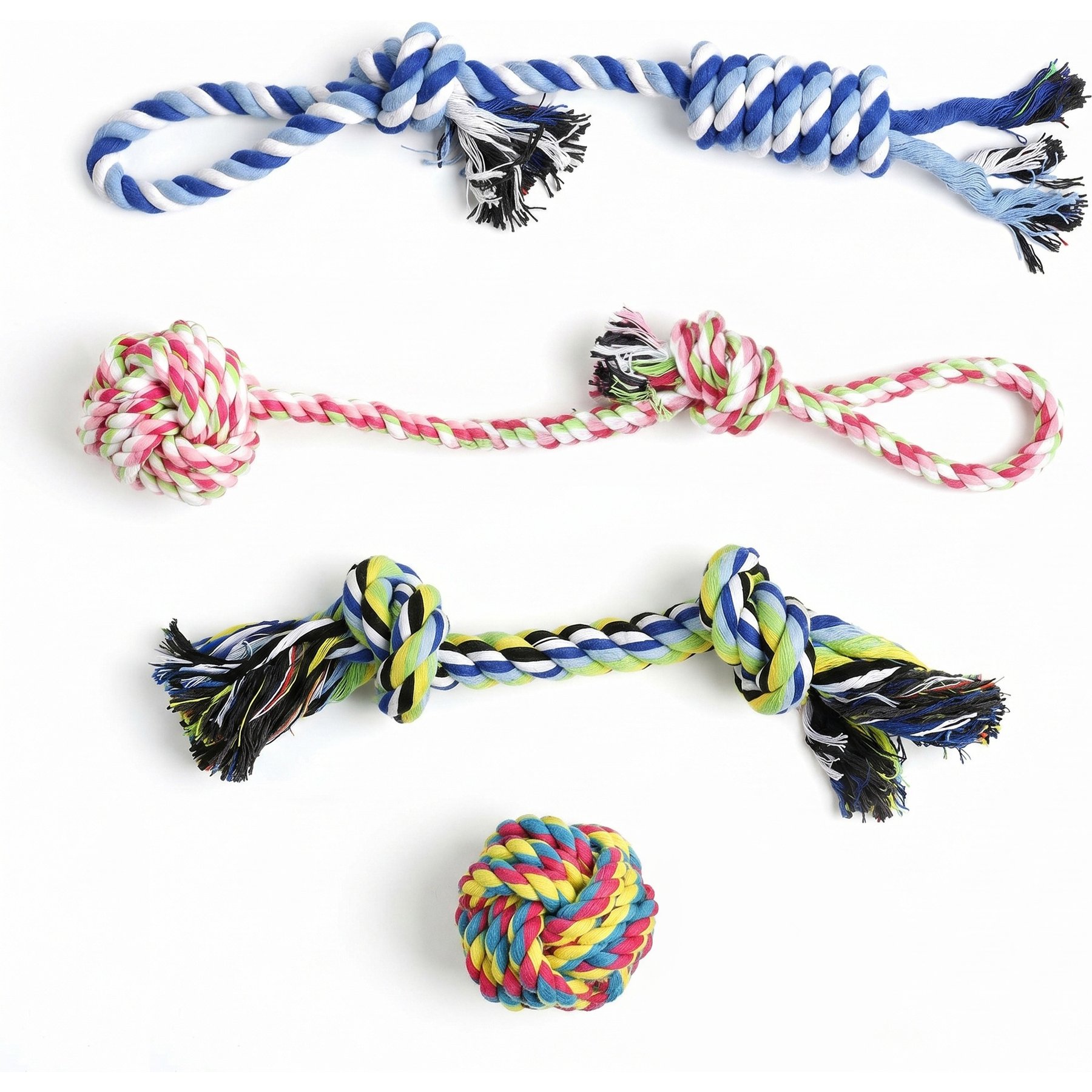 Kseroo Cotton Rope Dental Chew Dog Toy, 4 count