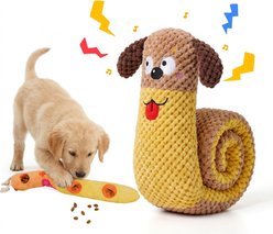 Kseroo Squeaky Stuffed Snuffle Plush Dog Toy, Yellow