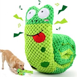 Kseroo Squeaky Snuffle IQ Training Stress Relief Dog Puzzle Toy, Green