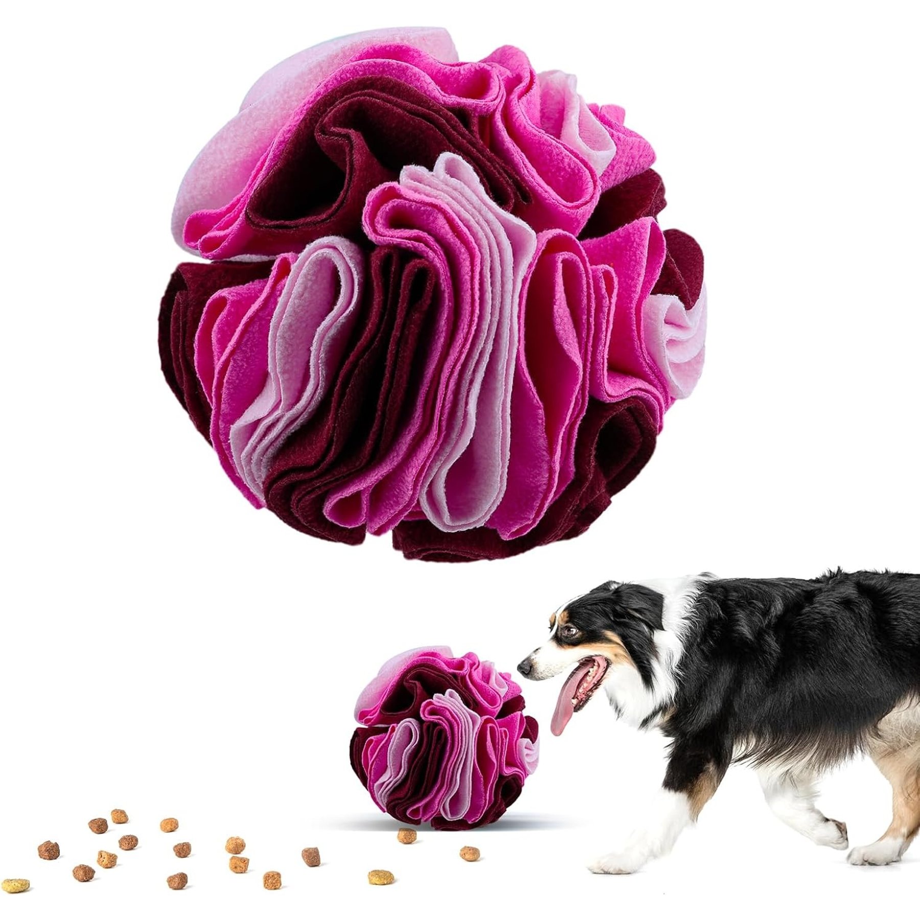 Kseroo Slow Feeder Snuffle Ball Dog Toy, Pink