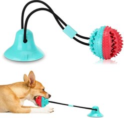 Kseroo Treat Dispensing Puzzle Tug of War Enrichment Teething Dog Toy, Blue