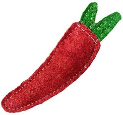 Kseroo Natural Loofah Chili Pepper Spicy Fun Shape Training Teasers-Wands Cat Toy, Red