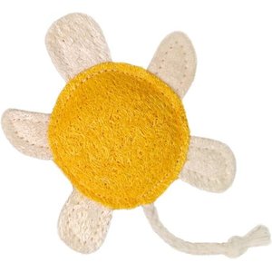 Kseroo Natural Loofah Turtle Eco-Friendly Chew & Batting Training Teasers-Wands Cat Toy, Yellow