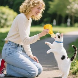 Kseroo Golden Loofah Drumstick, Large Size for Biting Training Teasers-Wands Cat Toy, Yellow slide 2 of 5
