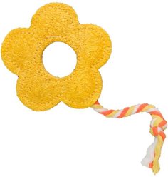 Kseroo Natural Loofah, Sunflower Shape, Eco-Friendly Scratch Dental Chew Cat Toy, Yellow