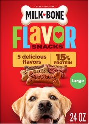 Milk-Bone Flavor Snacks Flavored Crunchy Large Dog Treats, 24-oz box