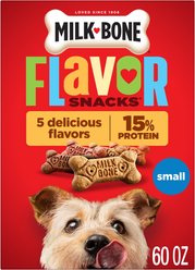 Milk-Bone Flavor Snacks Biscuit Crunchy Small Dog Treats, 3.75-lb box